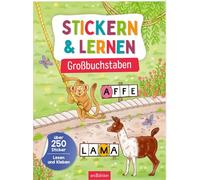 Stickern & Lernen - Großbuchstaben: Über 250 Sticker - Lesen und Kleben