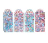 Stickers For Kids - Bubble Sticker, 4-Sheets Cute Water-Filling Shaking Craft Bubble Decals, Kids Fun Stickers | For Halloween Christmas Party Girl Birthday Classroom Stocking Stuffers