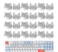 Stickers para Teclado para Uñas Largas,24 Piezas De Pegatinas De Teclado | Pegatinas para Teclas Transparentes con Cabeza De Gato En Relieve | para Hombres Y Mujeres, PC, Portátil, Juegos, Trabajo,
