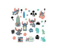 Stickers reposicionables - Lilo y Stitch - Multicolor - 13 cm x 26 cm - Decoración mural