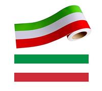 StickersLAb - Banda adhesiva tricolor bandera Italia de rayas en 5 tamaños (10 cm, longitud - 1 metro)