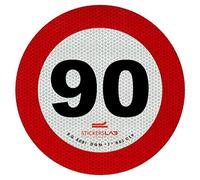 StickersLab - Disco de límite de velocidad, adhesivo reflectante homologado de clase 2 (90 km/h)