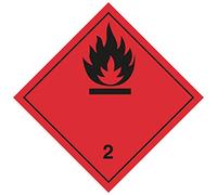 StickersLab - Etiqueta autoadhesiva o soporte de aluminio A.D.R división 2.1 para vehículos"Gas inflamable" 300 x 300 mm