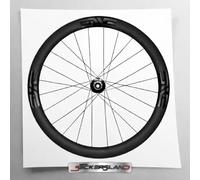 Stickersland Kit adhesivos para bicicleta compatible con llantas SES de 45 mm de vinilo negro brillante | Juego decorativo impermeable para llantas, casco y cuadro | Resistentes a la intemperie