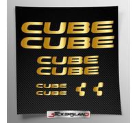 Stickersland® Kit de adhesivos compatibles con cuadro CB Old MTB Mountainbike y casco | Set decorativo impermeable para bicicleta de carreras, MTB | Decals sticker Aftermarket (oro brillante