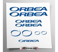 Stickersland® - Kit de adhesivos compatibles con cuadro MTB Mountain Bike y casco | Calcomanías adhesivas para bicicleta con letras y logotipos | Stickersland® - Orbe (azul brillante)