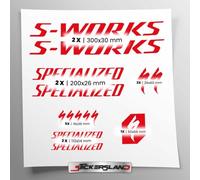 Stickersland® - Kit de adhesivos compatibles con cuadro MTB Mountain Bike y casco | Calcomanías adhesivas para bicicleta con letras y logotipos | Stickersland® - Swork (rosa rosa mate)