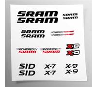 Stickersland® - Kit de adhesivos compatibles con SRAM - Cuadro MTB de montaña y casco | Base de vinilo transparente de fácil aplicación - Impresión UV | Stickersland® (negro)