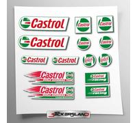 Stickersland® | Kit de pegatinas compatibles con Castro Patrocinadores técnicos moto coche | uso personal, privado y decorativo | Pegatinas para moto marco carenado | Decals sticker Decalcomanie