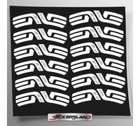 Stickersland® Kit de pegatinas para bicicleta compatible con llantas SES 4.5 Disc 2022 Blanco brillante | Conjunto decorativo impermeable para llantas | Resistente a la intemperie