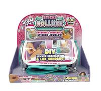 Sticki Rolls Sticki Rolluxe Series 2 - Bolso glamuroso + kit de manualidades, incluye 3 adhesivos gigantes, suministros para 10 pulseras y 2 colgantes