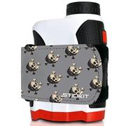 STICKIT Correa magnética para telémetro, imán fuerte que se sujeta de forma segura a carritos de golf y palos de golf para un fácil acceso, delgada, ajuste de forma, tamaño ajustable, calaveras grises