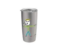 Stickman Comedia Stand Up Vaso térmico de acero inoxidable de doble pared