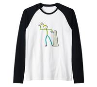 Stickman del cantero Camiseta Manga Raglan