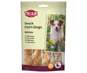 Sticks de maíz con pato y cuero para perro - Trixie PREMIO Corn Dogs - Cantidad: 100 g
