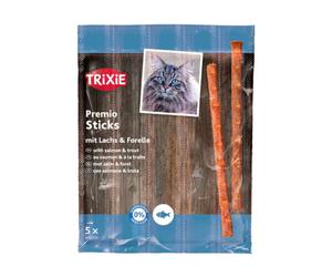 Sticks de salmón y trucha para gatos - Trixie PREMIO Stick Quintett