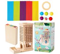 Sticks Dice Game, Colorful Wooden Sticks Dice, Early Development Fine Motor Skills Educational Board Activity, Ideal for Boys, Girls, Toddler, Interactive and Fun for Enhancing Learning