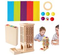 Sticks Dice Game, Colorful Wooden Sticks, Early Development Board Game, Fine Motor Skills Toy, Educational Activity for Boys, Girls, Toddler, Preschoolers, 8.27x6.77x3.74 Inches