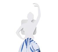 Sticky Hooks, Coat Hook, Ballet Dancing Design Utility Rack, Self-Adhesive Wall Hanger with Strong Hold and Decorative Shape, 3 Pack White, for Bedroom Kitchen Bathroom Entryway