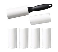 Sticky Lint Roller - 6.3 Inch Hair Remover Roller | ABS Lint-Roller Set - Ergonomic Handle Removes Hair Lint Particles From Clothes Furniture Vehicles Carpets Rugs Car Interiors Household Cleaning