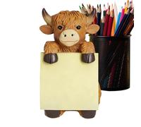 Sticky Note Holder,Resin Cow Memo Pad Organizer Holder - Fine Workmanship Desktop Sticky Note Dispenser - For Office Home Studio School Students Workers Teachers Classroom College University
