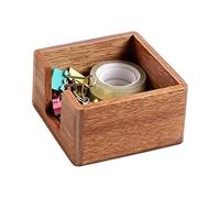 Sticky Note Holder - Wooden 9.5x9.5cm Non-Slip Pads | Sticky Notes Dispenser Desk Organizer | For Home School Classroom College Dorm Women Men Teacher Student 100g