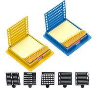 Sticky Note Kit, 2PCS Holder with 5 Template Stencils, 3x3 Organizer, Reusable Dispenser for Office, Home, School, Daily Planning, To-Do Lists