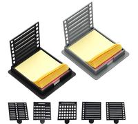 Sticky Note Kit, 2PCS Holder with 5 Template Stencils, 3x3 Organizer, Reusable Dispenser for Office, Home, School, Daily Planning, To-Do Lists