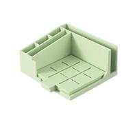 Sticky Note Stencil - Compact Memo Organizer with Pen Holder | Acrylic Shell with Slot, Quick Access Holder, Desktop Stationery Tool, School Home Supply