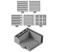 Sticky Note Stencil Template - Clear Pad Container | ABS Frame with Easy Refill Feature, Template Storage Box, Quick Access Holder, Desk Accessory Tool, Family School Office Use