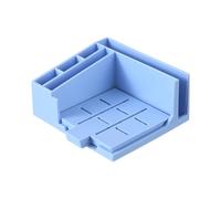 Sticky Note Stencil Template - Clear Pad Container | ABS Frame with Easy Refill Feature, Template Storage Box, Quick Access Holder, Desk Accessory Tool, Family School Office Use