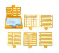 Sticky Note Stencil Template, Reusable Notes Dispenser, Adorable Planning Stencils Tool, Compact Desktop Notes Holder for Precision Layout and Writing, 2.99x2.99x3.62 inches