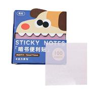 Sticky Notes - Bloc de escritura extraíble transparente translúcido | Pestañas adhesivas para estudio, diario, planificador, escuela, oficina, trabajo, libro, papelería, escritorio, hogar, aula