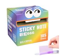 Sticky Notes -,Notes Autocollantes Transparentes, Onglets De Notese Autocollantes, Blocs-Notess Autocollants Tes | Système Pratique Extensible 105 Feuilles Colorées Pour École Bureau Maison