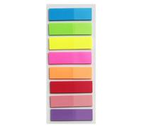 Sticky Notes Tabs - Fluorescent Page Markers 8 Colors | Colorful Index Strips, Writable Clear Bookmark Stickers for Notebooks, Journals, Textbooks, School Office Supplies, Planner Labels for Study