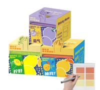 Sticky Notes Transparent 105 Sheets 3 Set Animal Fruit Square Pull Out