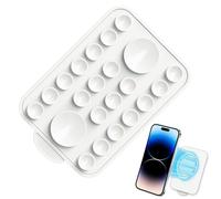 Sticky Phone Grip, Silicone Mount Holder, 3.5x2.36x0.28 inches, Magnetic Suction Cup Stand, Flexible Hands-Free Support, Compact Recording Accessory, for Door Wall Mirror Window Travel Outdoor