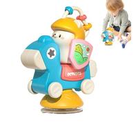 Sticky Spinner Silla alta Actividad Juguete, Toya de actividad de silla alta, Copa de succión Bandeja de desarrollo de dibujos animados Juguete para silla alta, TEATER EETER Educational Baby Tie Denti