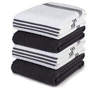 Sticky Toffee Algodón Terry Toalla de Cocina Plato, 4 Unidades | 100% aldodón | Gris | 71 x 40,6 cm