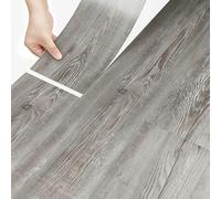 Stickyart 18 Piezas Vinilo Adhesivo Suelo Efecto Madera Gris 90x15cm Suelo Vinilo Autoadhesivo Baldosas Autoadhesivas de PVC Baño Impermeable Antideslizante Ignífugo para Cocina Balcones Interiores