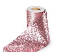 Stickyart Papel Pintado Brillante Autoadhesivo Rosa Vinilo Adhesivo Muebles Infantil Niña 10cmX400cm Purpurina Papel Pintado Pared Dormitorio Vinilo Adhesivo Pared Decorativo Para Dormitorio