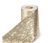 Stickyart Papel Pintado Brillante Champan Oro Decoración 10cmX400cm Oro Papel Pintado Autoadhesivo Brillante Vinilo Adhesivo Muebles Cocina Vinilo Pared Dormitorio Revestimiento Adhesivo Pared Baño