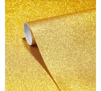 Stickyart Papel Pintado Dorado Brillante Muebles Vinilo Adhesivo Muebles Infantil Autoadhesivo 40cmX700cm Purpurina Papel Pintado Pared Brillante Rollo Vinilo Autoadhesivo Decoración Para Dormitorio