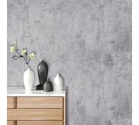 Stickyart Papel Pintado Efecto Cemento Gris Claro Industrial 60cmX400cm Papel Pintado Hormigón Gris Impermeable Vinilo Adhesivo Pared Muebles Vinilo Encimera Cocina Salon Dormitorio Garaje Decorativo