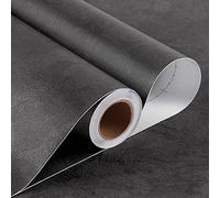 Stickyart Papel Pintado Hormigón Gris Oscuro Industrial 90cmX400cm Papel Pintado Autoadhesivo Efecto Cemento Impermeable Vinilo Para Muebles Mural de Pared Autoadhesivo Vinilo Paredes Decoración