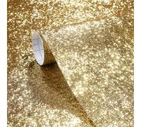 Stickyart Papel Pintado Pared Dormitorio Brillante Oro Champan 40cmX700cm Champagne Vinilo Pared Decorativo Dormitorio Purpurina Vinilo Adhesivo Pared Cocina Manualidades Decoración Lámina Adhesiva