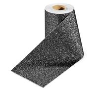 Stickyart Purpurina Papel Pintado Negro Brillante Autoadhesivo Papel Pintado Pared Dormitorio 10cmX400cm Rollo Vinilo Autoadhesivo Decoración Vinilos Para Muebles Murales Revestimiento Pared