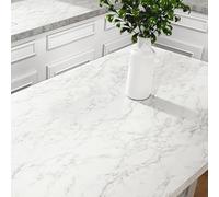 Stickyart Vinilo Adhesivo Muebles Efecto Marmol Gris Claro 40cmx400cm Papel Adhesivo Pared Vinilo Marmol Cocina Mueble Papel Pintado Baño Vinilos de Pared Decorativos Impermeable Extraíble Para Baño