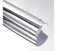 Stickyart Vinilo Adhesivo Muebles Plateado Efecto Espejo Adhesivo Plateado 60cmX400cm Papel Adhesivo para Muebles Espejos Adhesivos de Pared Cocinas Dormitorios Decorativas para Pared Impermeable