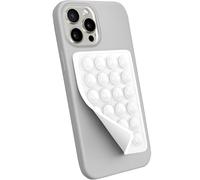 StickyGrippy Soporte de teléfono con Ventosa, Accesorio Adhesivo de Silicona para iPhone y Android, Soporte de teléfono Manos Libres, Soporte de teléfono de Ducha, Videos de Tiktok y Selfies (Blanco)